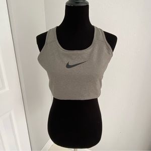 Nike 1X sports bra 40-42D dri fit gray work out jogging activewear women